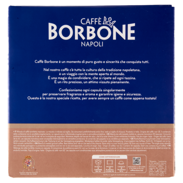Caffè Borbone Miscela Decisa Capsule Compatibili con Macchine a Marchio Bialetti* 50 x 6 g