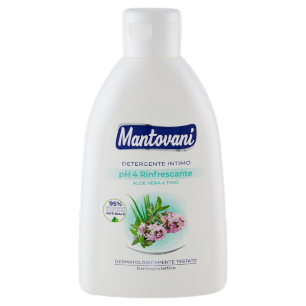 Mantovani Detergente Intimo pH 4 Rinfrescante Aloe Vera e Timo 250 ml
