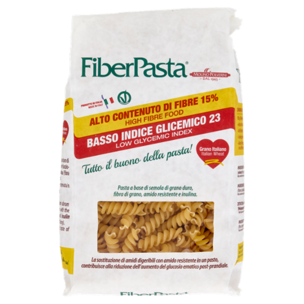 FiberPasta Fusilli Basso Indice Glicemico 23 500 g