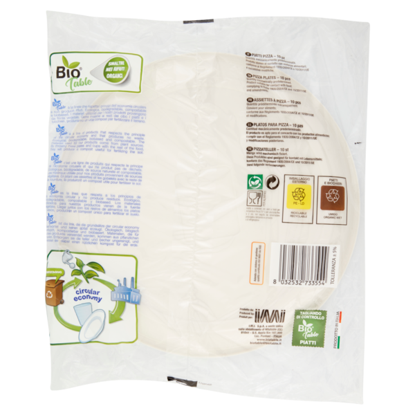 Bio Table Piatti Pizza Compostabili 10 pz