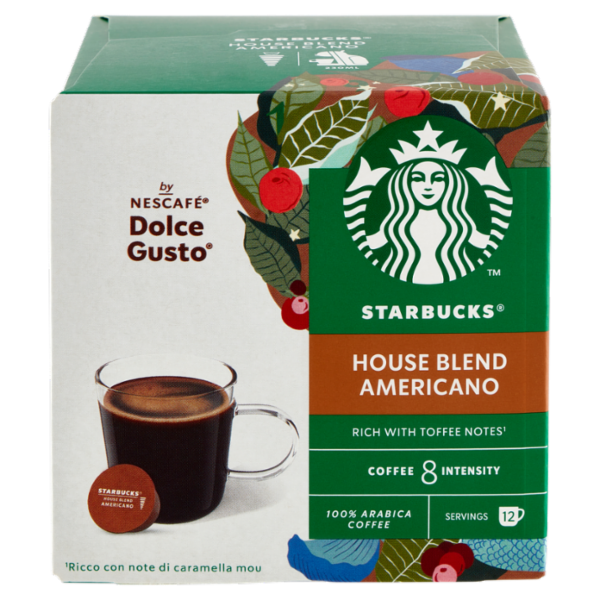 STARBUCKS House Blend by Nescafé Dolce Gusto Caffè Lungo 12 Capsule 102 g