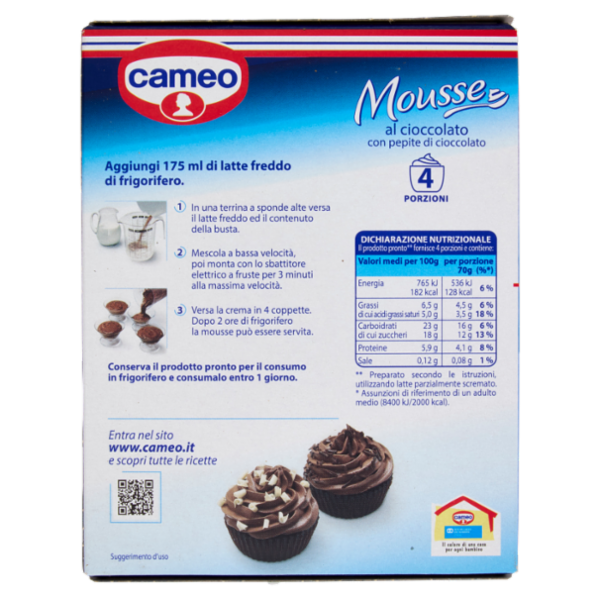 cameo Preparato per Mousse al cioccolato con pepite di cioccolato 98 g