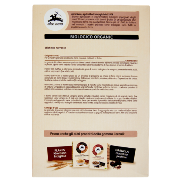 alce nero Granola Avena Integrale con Mix di Frutta 300 g
