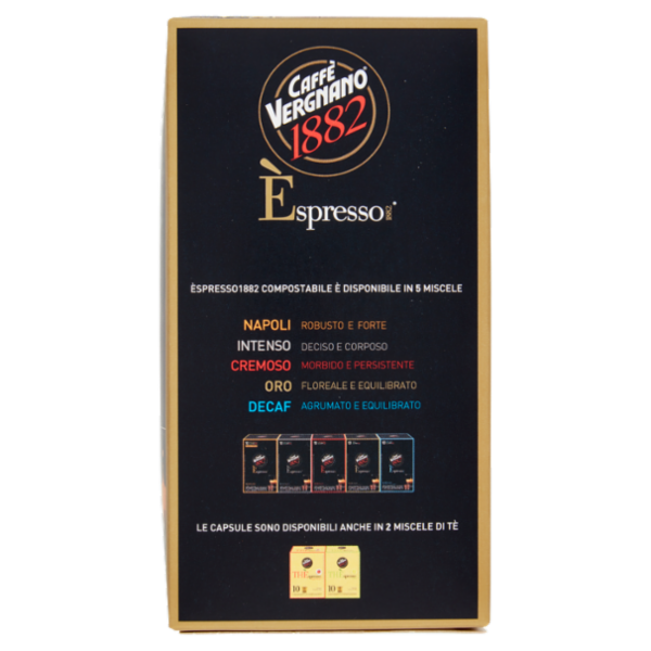 Caffè Vergnano 1882 Èspresso1882 Oro 10 Capsule Compatibili Nespresso* 50 g