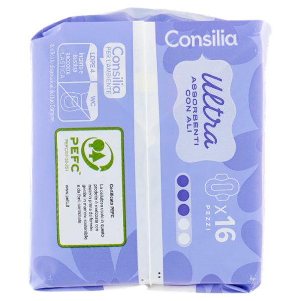 Consilia Assorbenti Ultra Giorno con Ali 16 pezzi