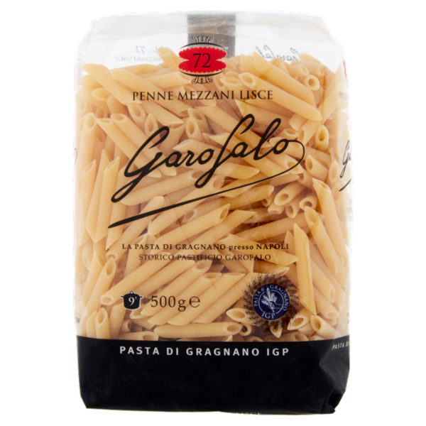 Garofalo Penne Mezzani Lisce 72 Pasta di Gragnano IGP 500 g