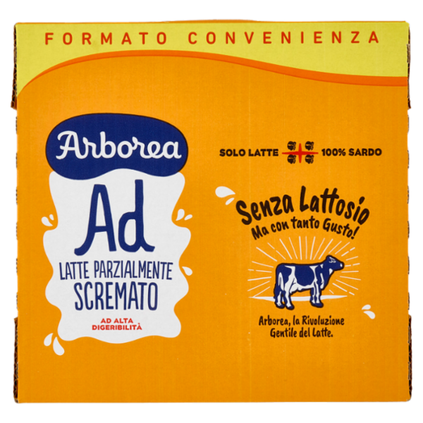 Arborea Ad Latte Parzialmente Scremato ad Alta Digeribilità Senza Lattosio 6 x 1000 ml