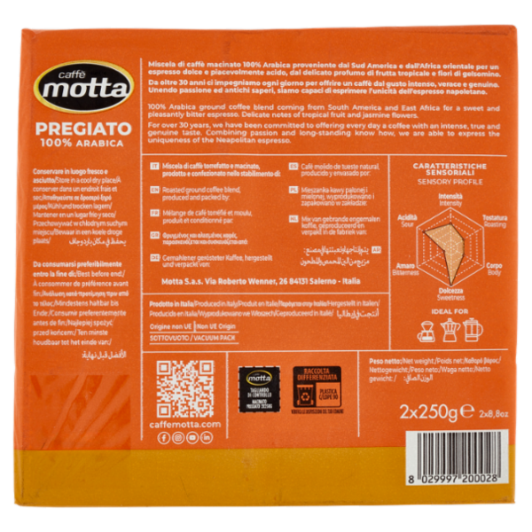 caffè motta Pregiato 100% Arabica 2 x 250 g