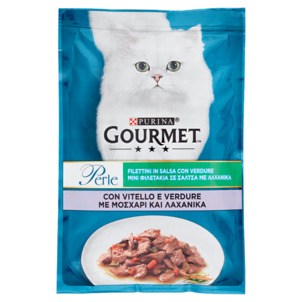 PURINA GOURMET Perle Filettini in Salsa con Verdure con Vitello e Verdure 85 g
