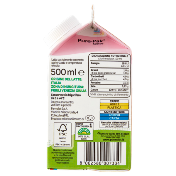 Torvis Latte Parzialmente Scremato 500 ml