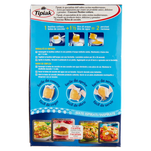 Tipiak Couscous Bustine-cottura 4 x 100 g