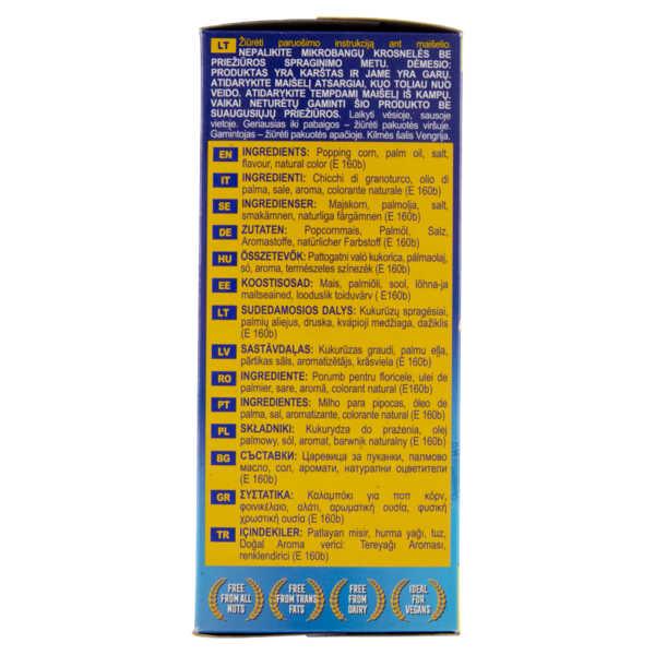 Popz the Microwave Popcorn Gusto Burro 3 x 90 g