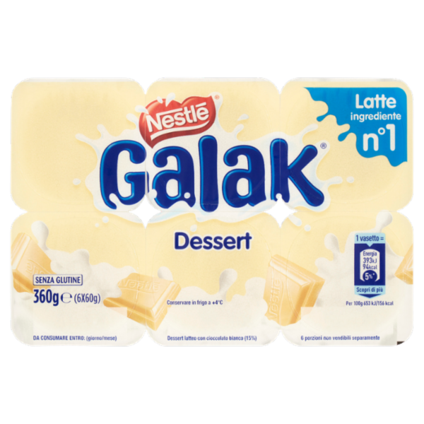 NESTLÉ Galak Dessert 6 x 60 g