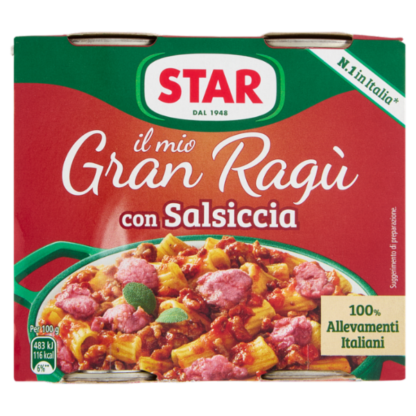 Star il mio Gran Ragù con Salsiccia 2 x 180 g
