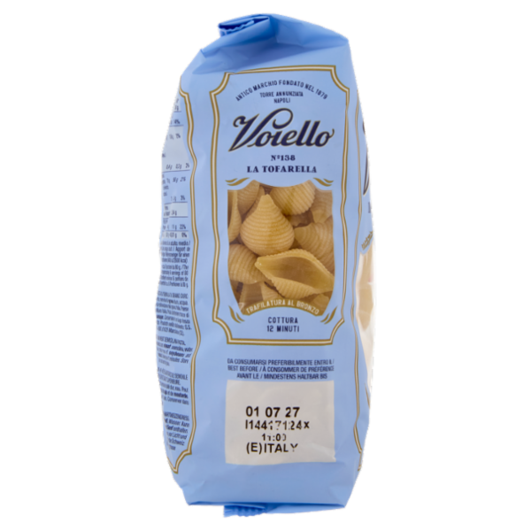 Voiello Pasta La Tofarella N°138 grano Aureo 100% italiano Trafilata bronzo 500g
