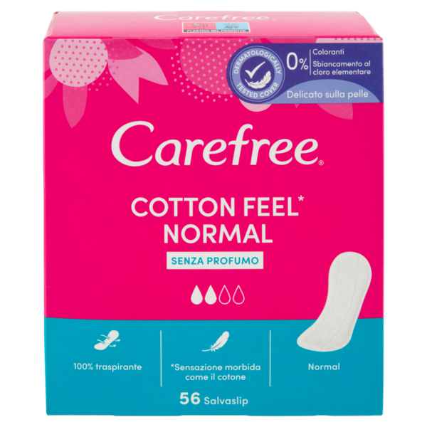 Carefree Cotton Feel* Normal Senza Profumo Salvaslip 56 pz