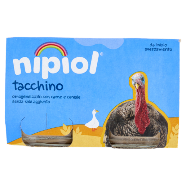 nipiol tacchino omogeneizzato con carne e cereale 2 x 120 g