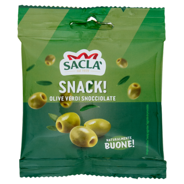 Saclà Snack! Olive Verdi Snocciolate 30 g
