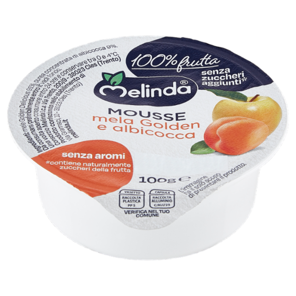 Melinda Mousse mela Golden e albicocca 100 g