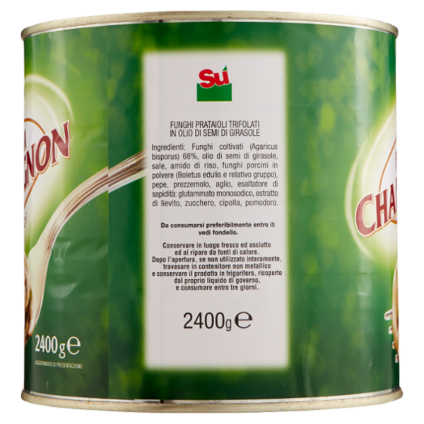 Sù Funghi Champignon Trifolati in Olio di Semi di Girasole 2,4 kg