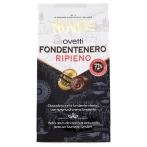 Novi Ovetti Fondentenero Ripieno Cioccolato Extra Fondente Intenso 160 g