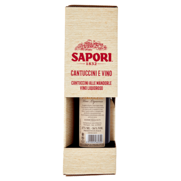 Sapori Cantuccini Toscani IGP alle Mandorle 175 g + Vino Liquoroso Pergoleto 375 ml