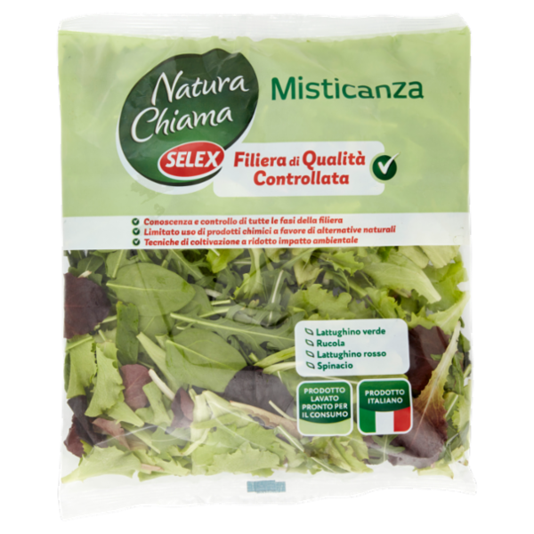 Selex Natura Chiama Misticanza Lavata e Pronta per il Consumo 125 g