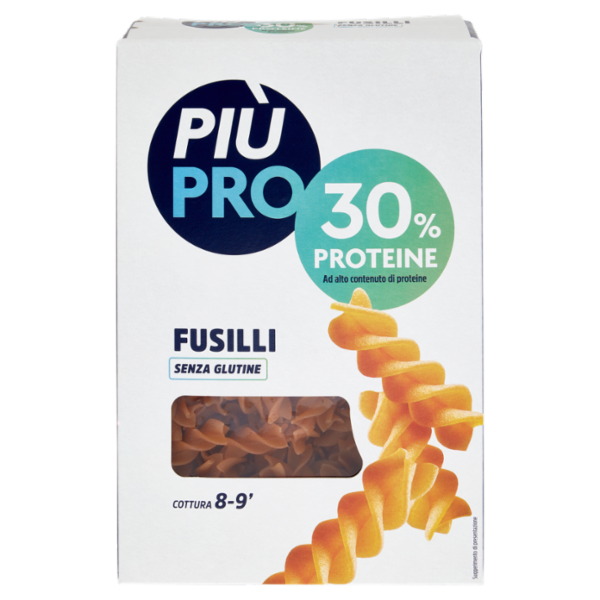 Piùpro Fusilli Senza Glutine ad Alto Contenuto di Proteine 250 g