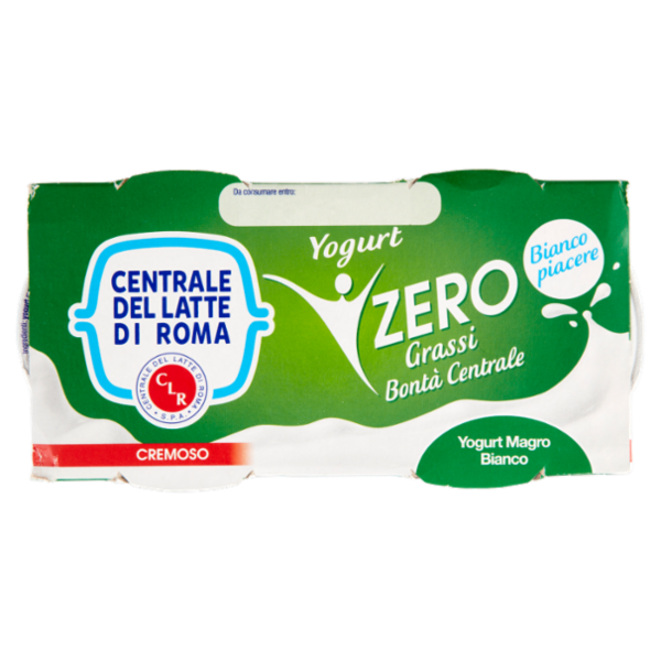 Centrale del Latte di Roma Zero Grassi Yogurt Magro Bianco 2 x 125 g