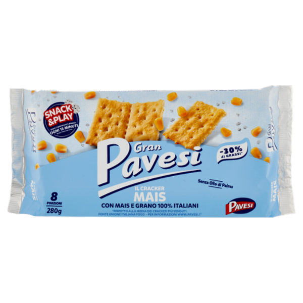 Gran Pavesi il Cracker Mais con Mais e Grano 100% Italiani 280g