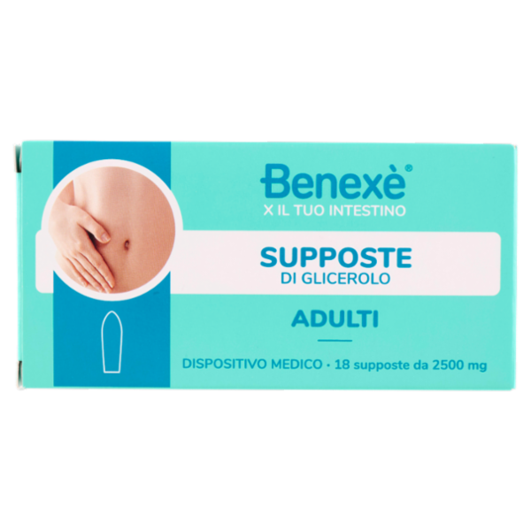 Benexè X il Tuo Intestino Supposte di Glicerolo Adulti 18 x 2500 mg