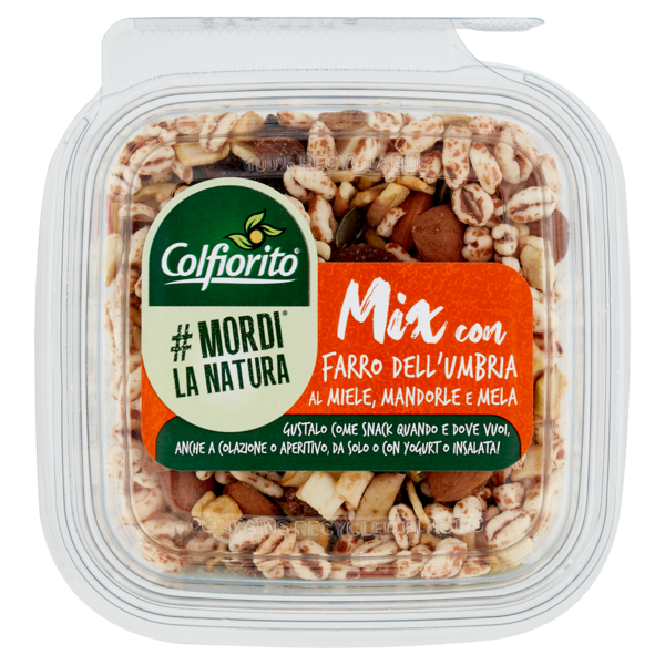 Colfiorito #Mordi la Natura Mix con Farro dell'Umbria al Miele, Mandorle e Mela 120 g
