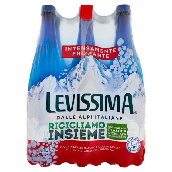 LEVISSIMA, Acqua Intensamente Frizzante 25% RPET 6 x 1 L