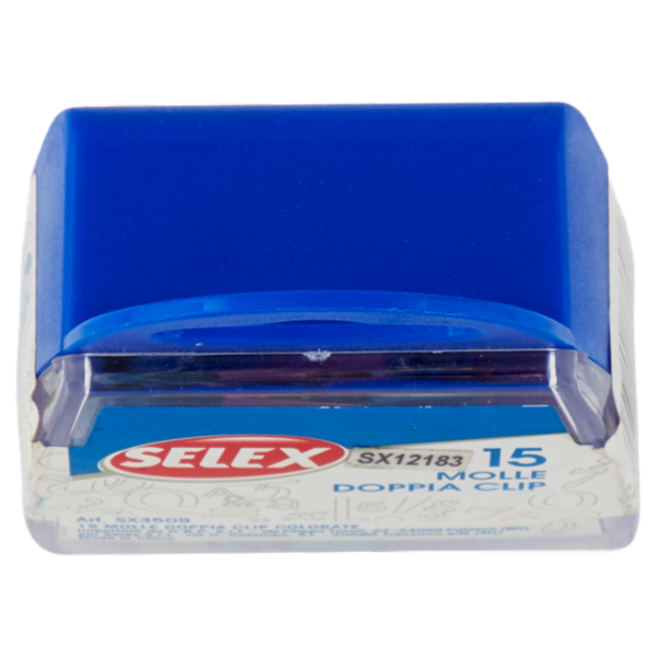 Selex Molle Doppia Clip Colorate 15 pezzi