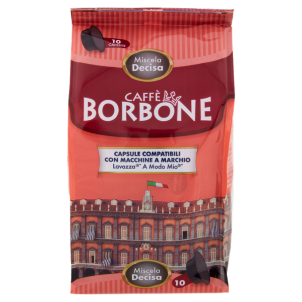 Caffè Borbone Miscela Decisa Capsule Compatibili Lavazza* A modo Mio* 10 x 7,2 g