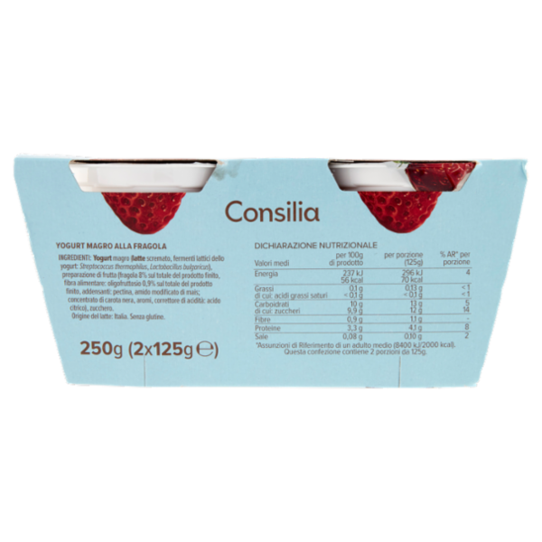 Consilia Yogurt Magro 0,1% Fragola 2x125 g