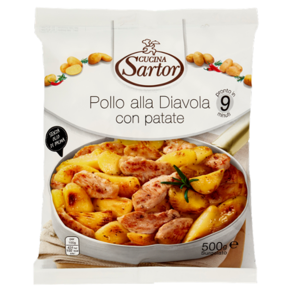 Cucina Sartor Pollo alla Diavola con patate Surgelato 500 g