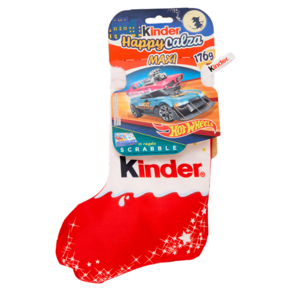 Kinder Happy Calza Maxi Hot Wheels 7 pezzi 176 g