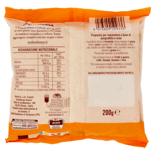 Mulino Bianco Impanatura Pronta Ideale per Impanare 200g