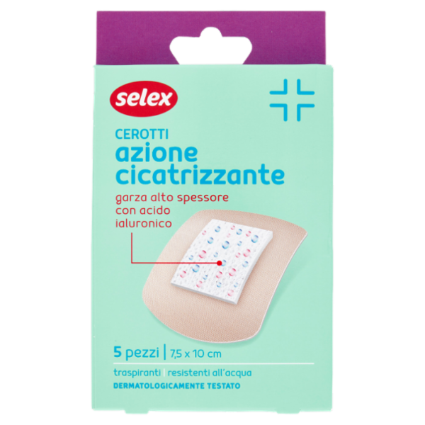 Selex Cerotti ad Azione Cicatrizzante 7,5x10 cm 5 pezzi