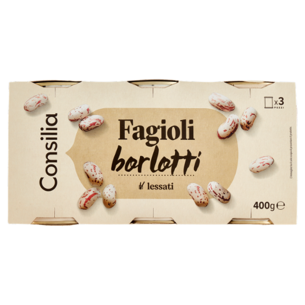 Consilia Fagioli Borlotti Lessati 3 x 400 g