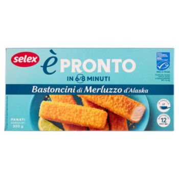 Selex è Pronto Bastoncini Di Merluzzo D'Alaska In Croccante Panatura Surgelati 12x25 g