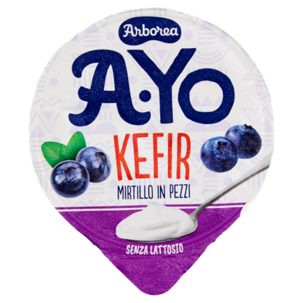 Arborea A-Yo Kefir Mirtillo in Pezzi Senza Lattosio 140 g
