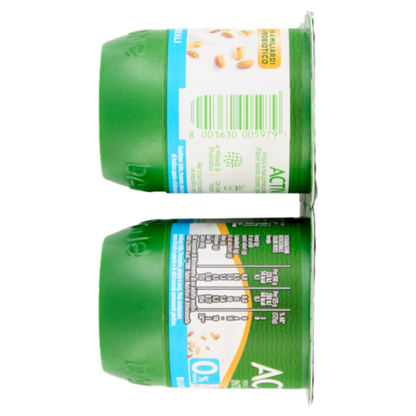 ACTIVIA Fibre, Yogurt con Probiotico Bifidus, 0% Grassi, Bianco Cereali, 4x125g