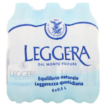 Leggera Fonte Ninfa Monticchio Bagni Acqua Minerale Naturale Oligominerale 6 x 0,5 L