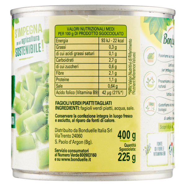 Bonduelle Cuore di raccolto Taccole tagliate 400 g