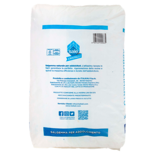 Italkali sale Cristalli Salgemma Naturale per Addolcitori 25 kg