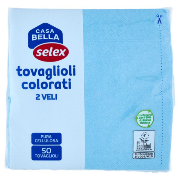 Selex Casa Bella Tovaglioli 2 Veli 33x33 cm Azzurro 50 pezzi
