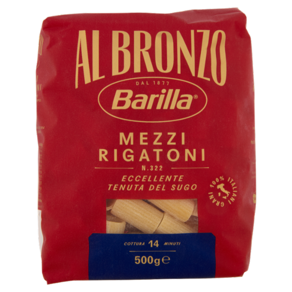 Barilla Al Bronzo Pasta Mezzi Rigatoni 500g