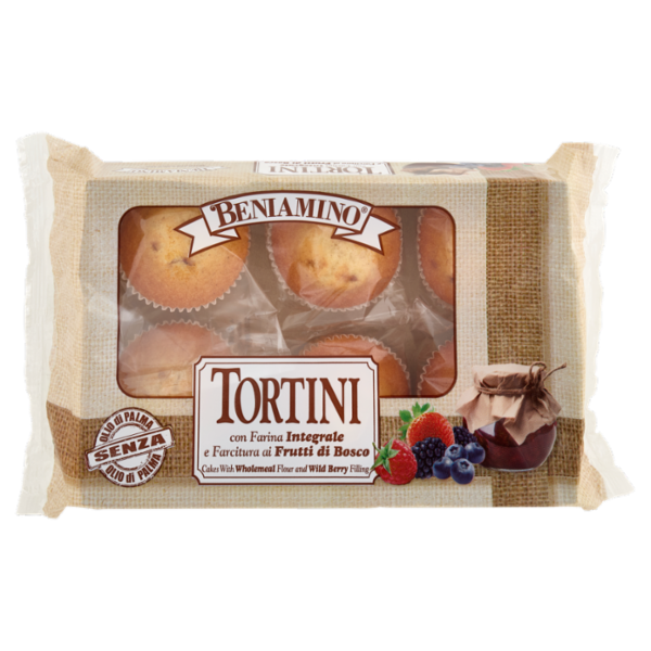 Beniamino Tortini con Farina Integrale e Farcitura ai Frutti di Bosco 6 x 33,3